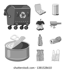Vector illustration of order and recycling icon. Collection of order and sort vector icon for stock.