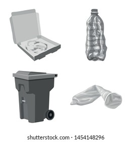 Vector illustration of order and recycling icon. Collection of order and sort stock symbol for web.