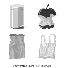 Vector illustration of order and recycling symbol. Collection of order and sort stock symbol for web.