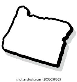 vector illustration of Oregon map
