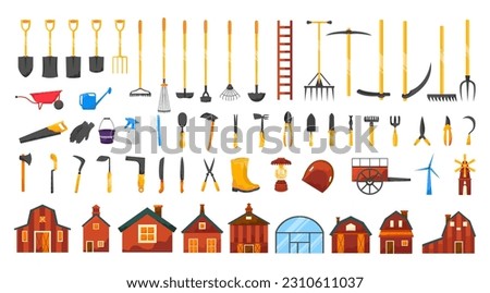 Vector Illustration Organic Farming Stuff