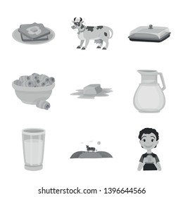 Vector illustration  organic and ingredient icon. Collection  organic and product stock vector illustration.