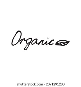 vector illustration organic logo in doodle style