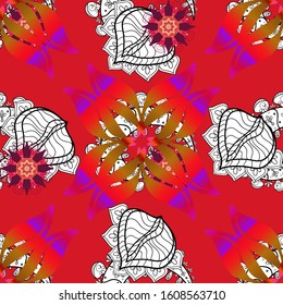 Vector illustration. Organic motif background. Seamless pattern. Ultrafashionable fabric pattern.