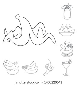 Vector illustration of organic and potassium icon. Collection of organic and diet stock symbol for web.