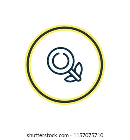 Vector illustration of organic search icon line. Beautiful marketing element also can be used as magnifier icon element.