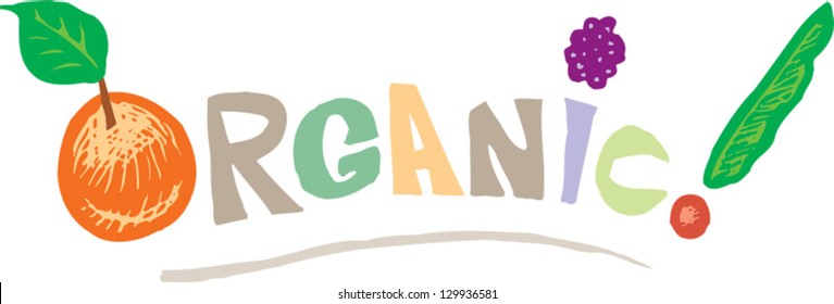 Vector illustration of organic type design