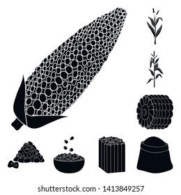 Vector illustration of organic and vegetarian icon. Set of organic and food stock symbol for web.