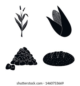 Vector illustration of organic and vegetarian sign. Collection of organic and food vector icon for stock.