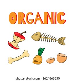 Vector illustration of organic waste