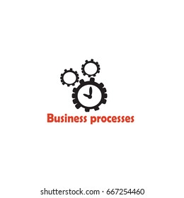 Vector illustration of an organization system, strategy concept. Business and manufacturing process theme.