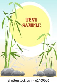 vector illustration orient bamboo trees