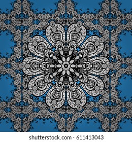 Vector illustration. Oriental vector classic blue and white pattern. Seamless abstract background.