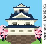 Vector illustration of an oriental construction