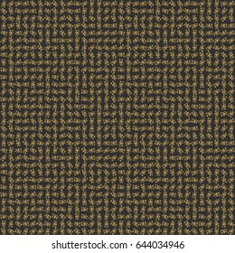 Vector illustration. Oriental ornament seamless pattern in the style of baroque on a gray background. Traditional classic pattern in gold and gray colors.