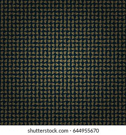 Vector illustration. Oriental ornament seamless pattern in the style of baroque on a blue background. Traditional classic pattern in gold and blue colors.
