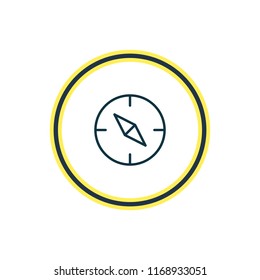 Vector illustration of orientation icon line. Beautiful navigation element also can be used as compass icon element.