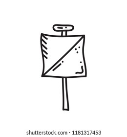 Vector illustration of orienteering icon. isolated elements:  contol point. Orientation, navigation equipment. 