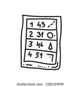 Vector illustration of orienteering icon. isolated element:  contol point map legend. Orientation, navigation equipment. 