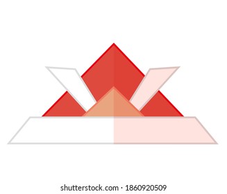 Vector illustration of an origami helmet. Boys' Festival. Children's Day.