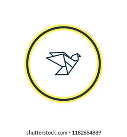 Vector illustration of origami icon line. Beautiful hobby element also can be used as paper figure icon element.
