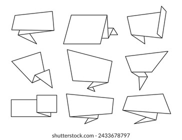 Ilustración Vectorial De Cintas De Origami