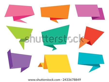 Vector Illustration Of Origami Ribbons