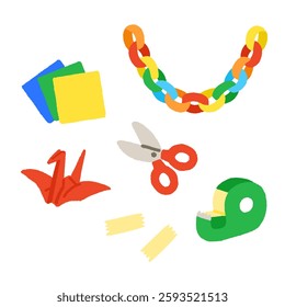 Vector illustration of origami set