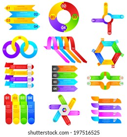 vector illustration of origami style background with multicolor strip for different choice, option or step