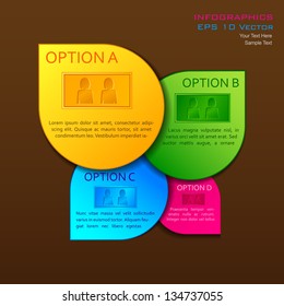 vector illustration of origami style paper infographics
