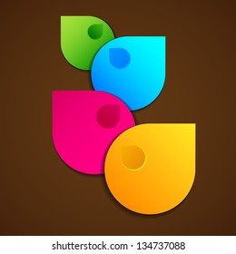 vector illustration of origami style paper infographics