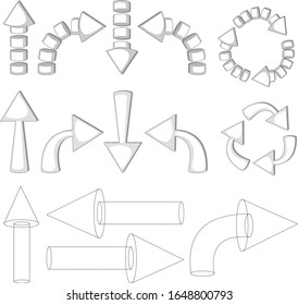 Vektorillustration-Illustration der ursprünglichen Pfeile