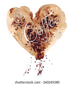 Vector illustration with original coffee background