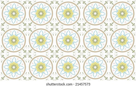 Vector illustration of  Original  seamless  floral pattern