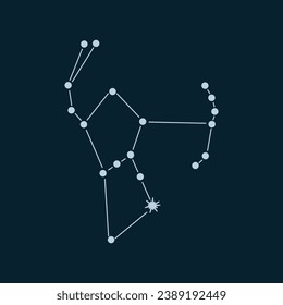 Vector illustration Orion constellation. Icon Pictogram.