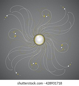 Vector illustration with ornament. Illustration 10 version