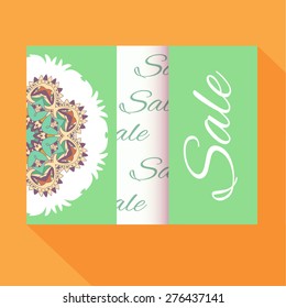 Vector illustration - ornament. Can be used for banner, cards, invitations etc. Sale 
