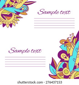 Vector illustration - ornament. Can be used for banner, cards, invitations etc. With space for your text.