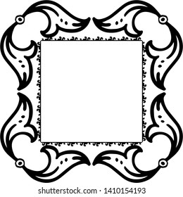 Vector illustration ornament of flower frame with various drawing leaf hand drawn