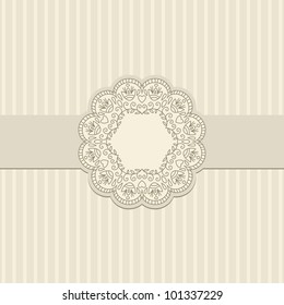 Vector illustration with ornament for greeting card.
