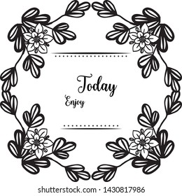 Vector illustration ornament modern with beautiful flower frame