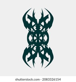 vector illustration of ornament motifs for men and women tattoos that are nice and symmetrical, cool, scary