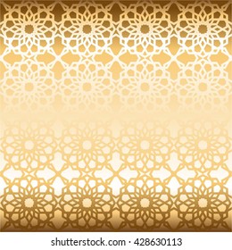 Vector illustration of Ornament on a gold background.
