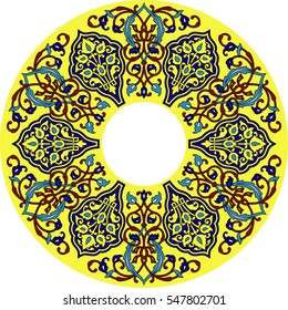 Vector illustration of ornamental circle cover (persian style)