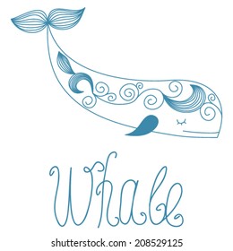 Vector illustration with ornamental fish