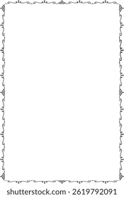 Uma ilustração vetorial de uma moldura ornamental