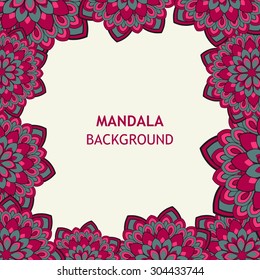 Vector Illustration of an Ornamental Mandala Design Background