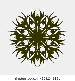 vector illustration of ornamental motifs such as beautiful and charming flowers suitable for wall decoration or cloth screen printing