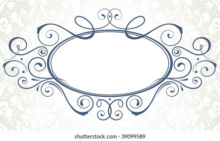 Vector illustration of ornamental original vector design element for titling frame