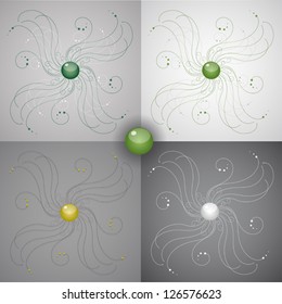 Vector illustration with ornaments. Illustration 10 version